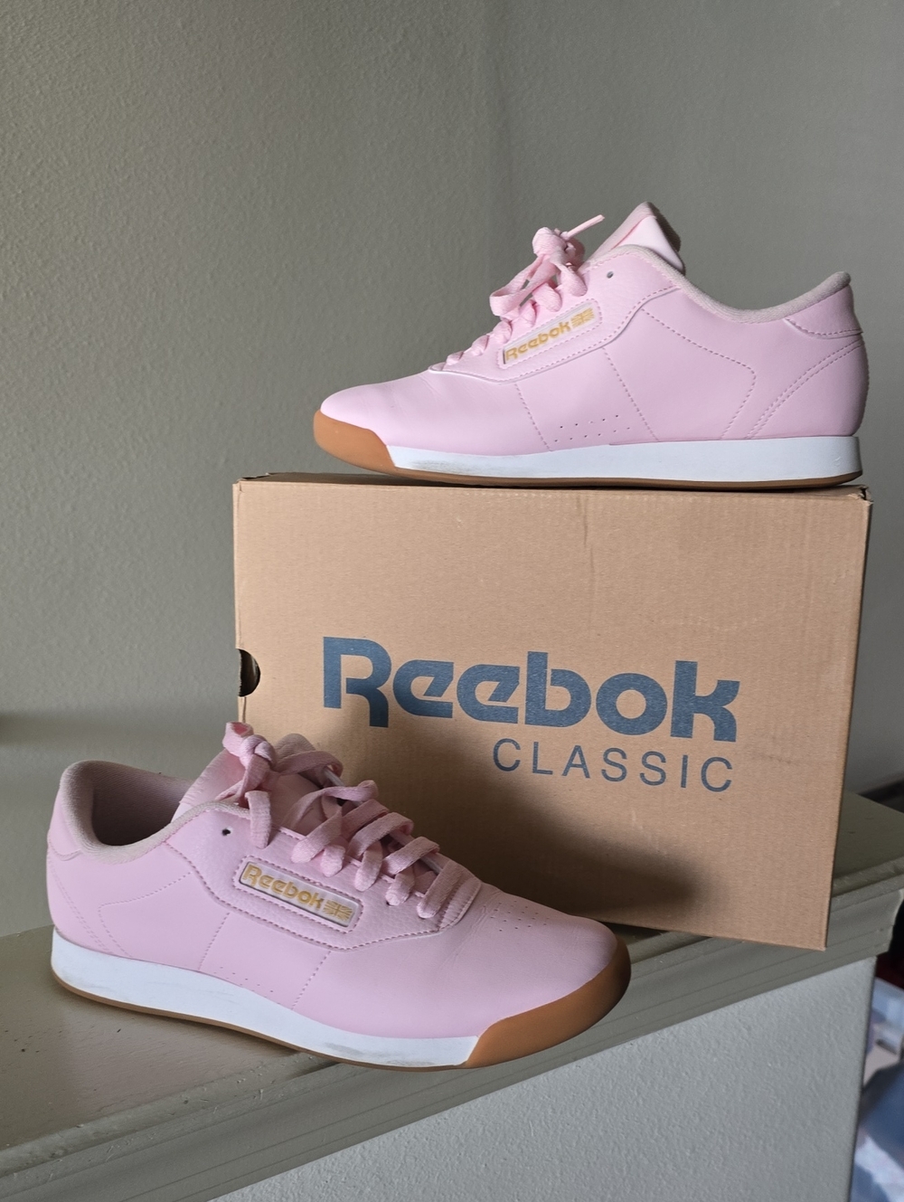 Reebok Pink Classic Low-Top Sneakers